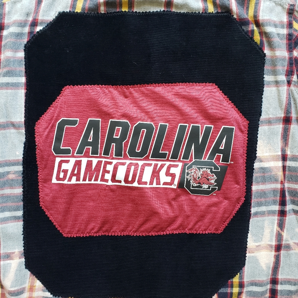 Custom bleached Carolina Gamecocks flannel - Picture 6 of 9
